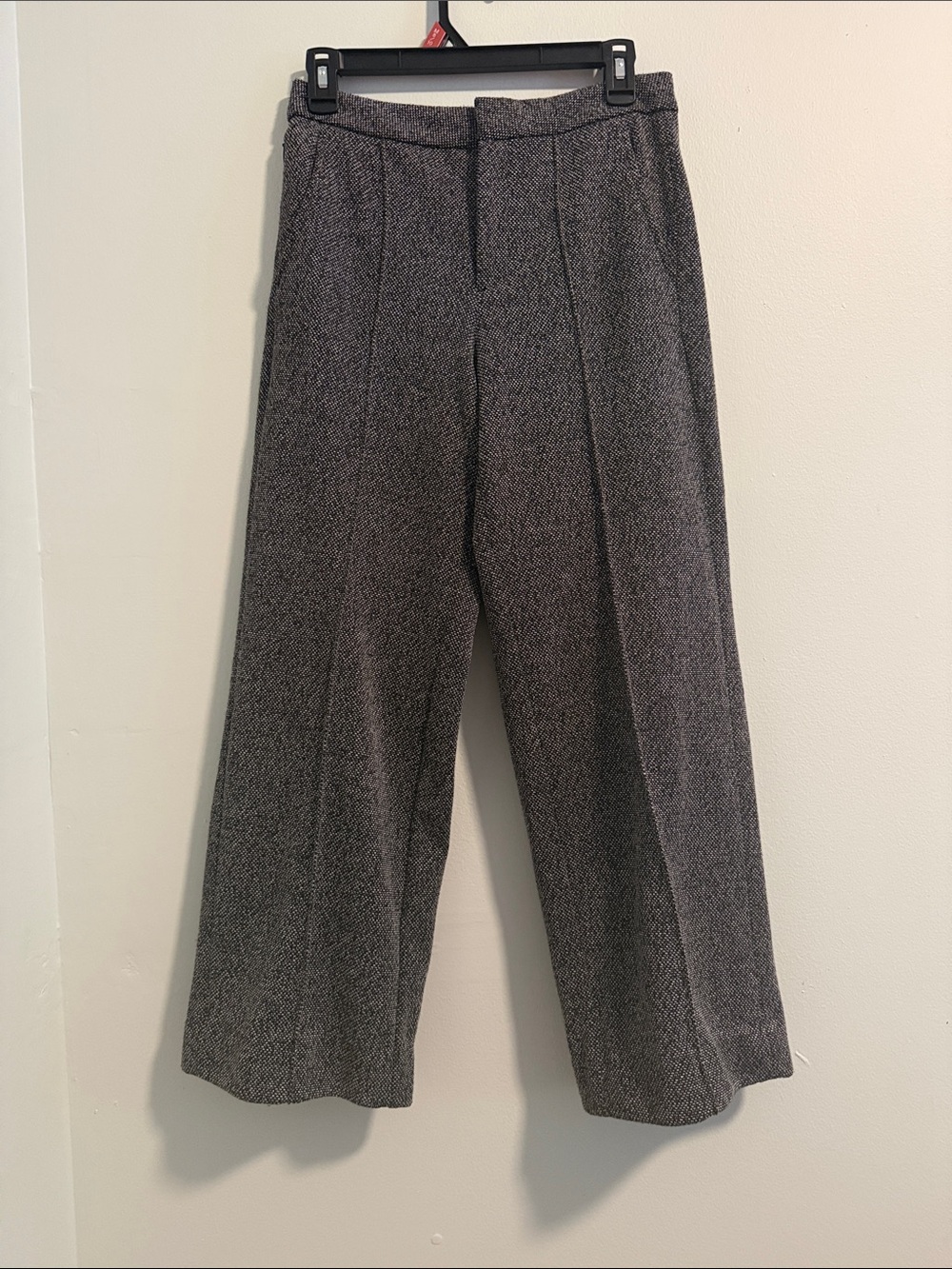 Banana Republic Gray Wide-Leg Tweed Pants